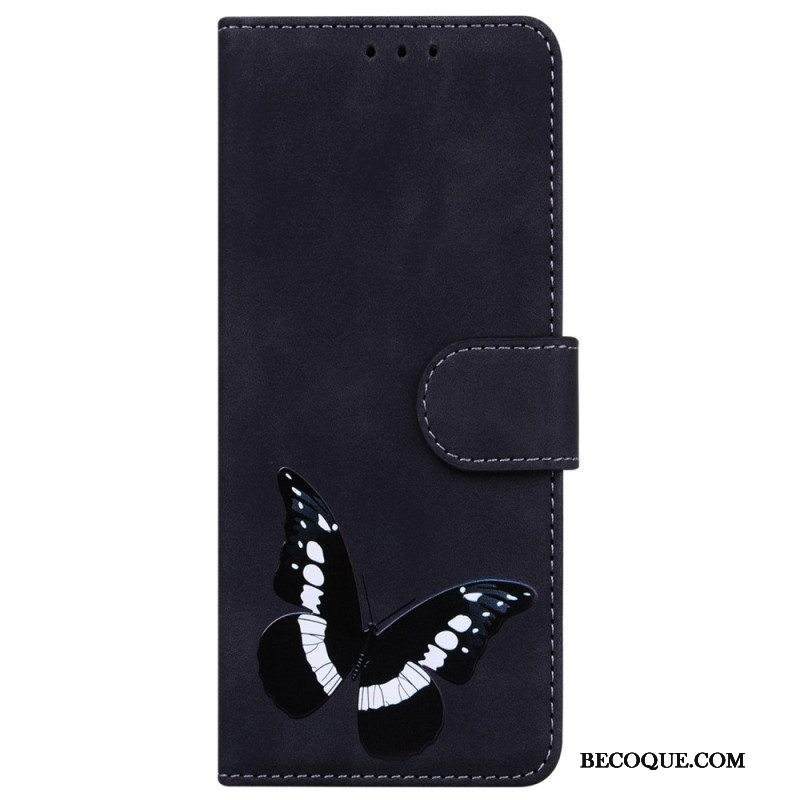 Nahkakotelo Moto G73 5G Perhossuunnittelu