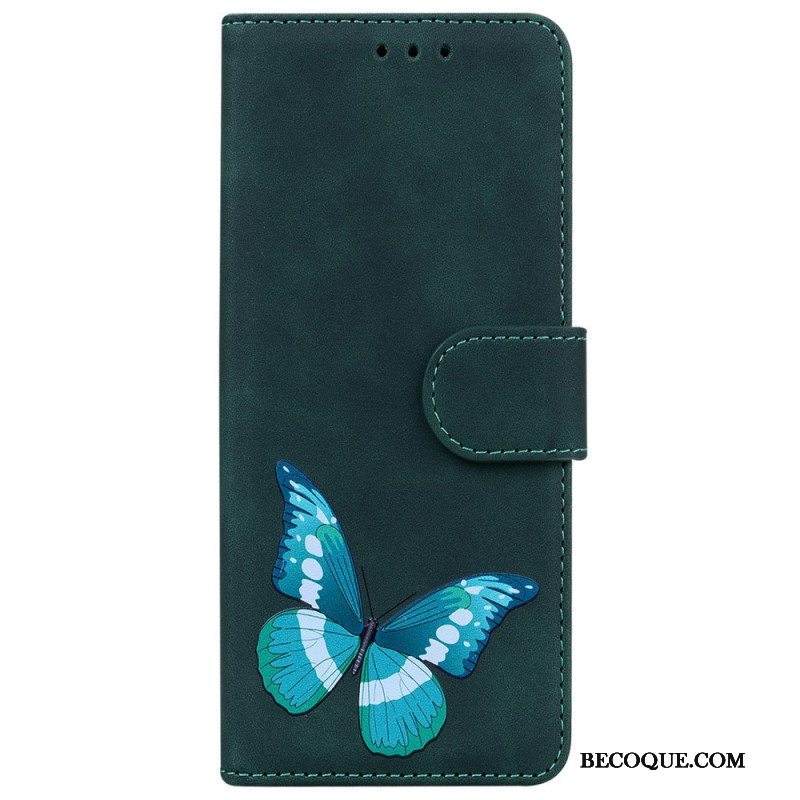 Nahkakotelo Moto G73 5G Perhossuunnittelu