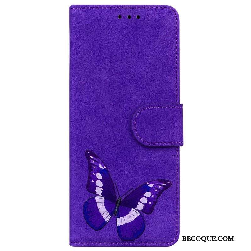 Nahkakotelo Moto G73 5G Perhossuunnittelu