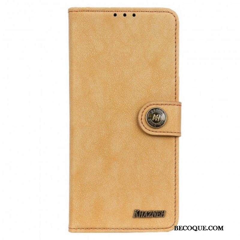 Nahkakotelo Motorola Edge 20 Pro Khazneh Retro Haljasnahka