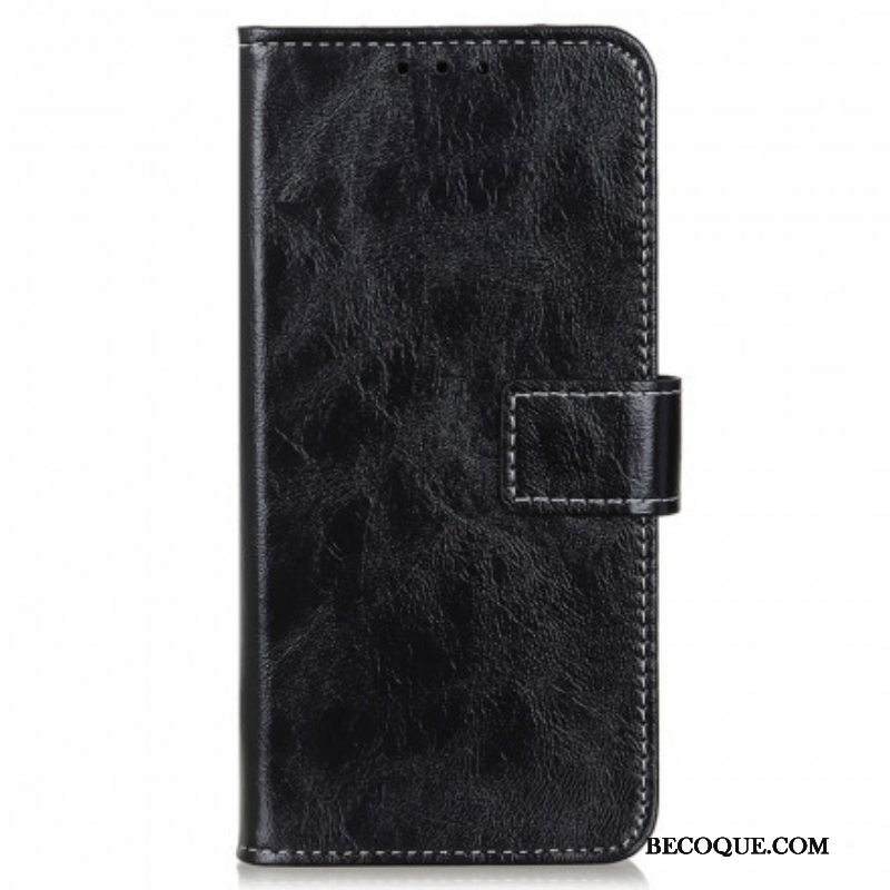 Nahkakotelo Motorola Edge 20 Pro Kiiltävät Ja Näkyvät Saumat