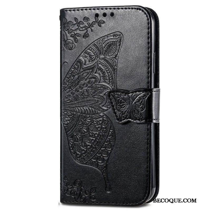 Nahkakotelo Samsung Galaxy A13 Puolikkaat Perhoset