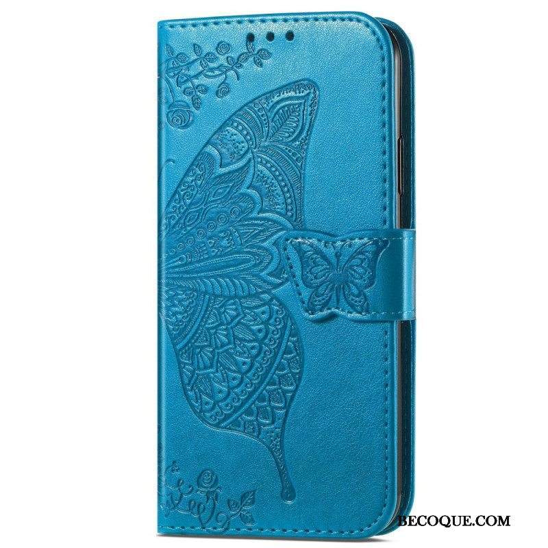 Nahkakotelo Samsung Galaxy A13 Puolikkaat Perhoset