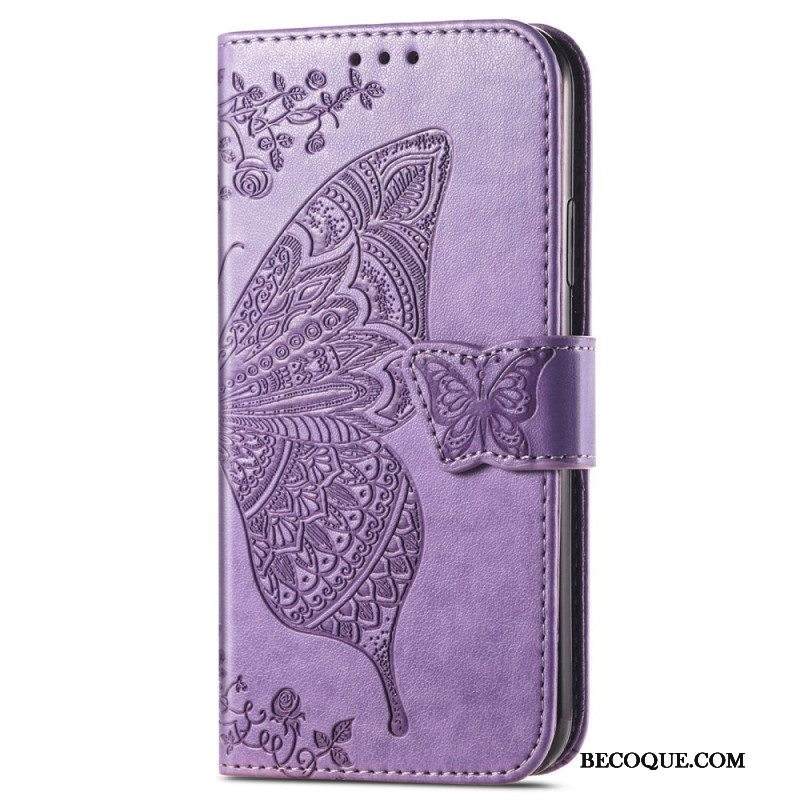 Nahkakotelo Samsung Galaxy A13 Puolikkaat Perhoset