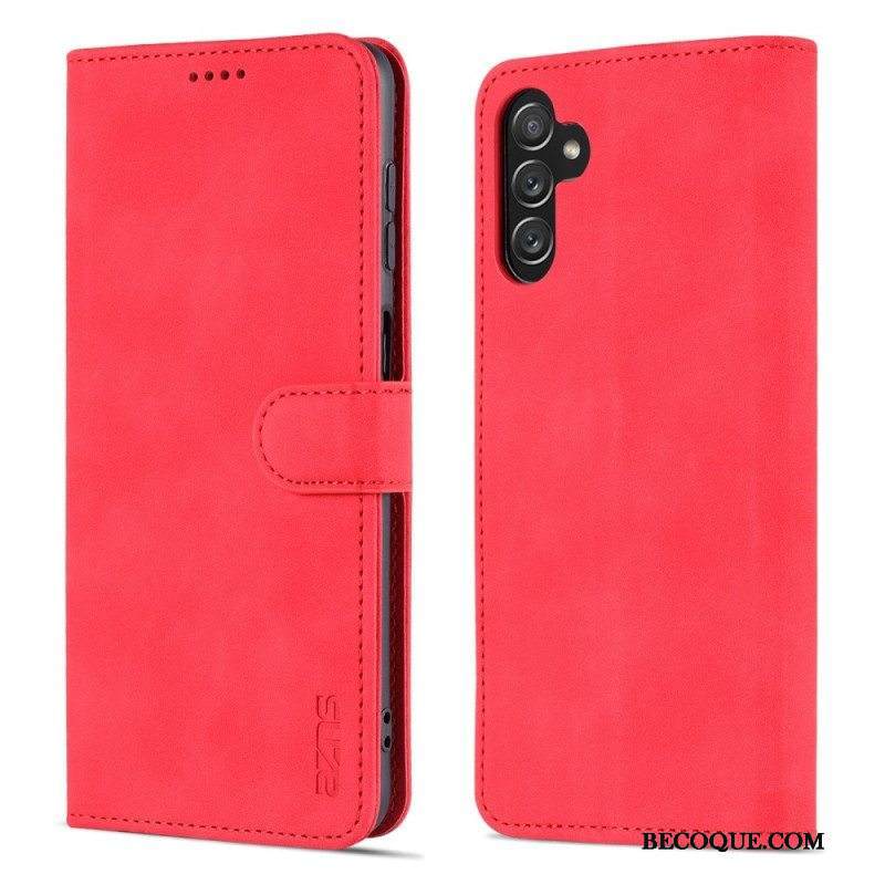 Nahkakotelo Samsung Galaxy A14 / A14 5G Klassinen Nahkaefekti Azns