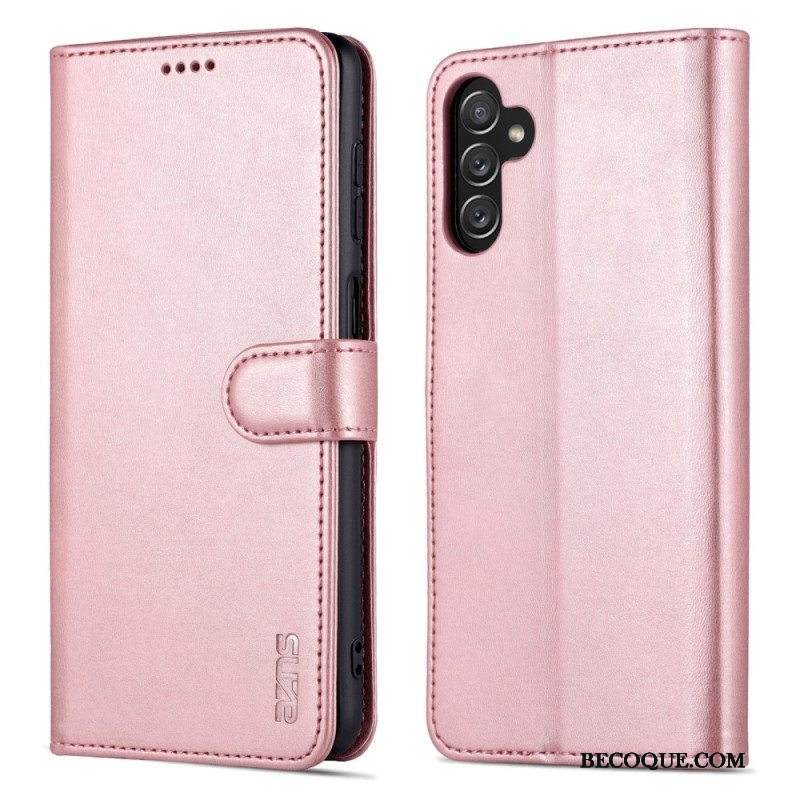 Nahkakotelo Samsung Galaxy A14 / A14 5G Klassinen Nahkaefekti Azns