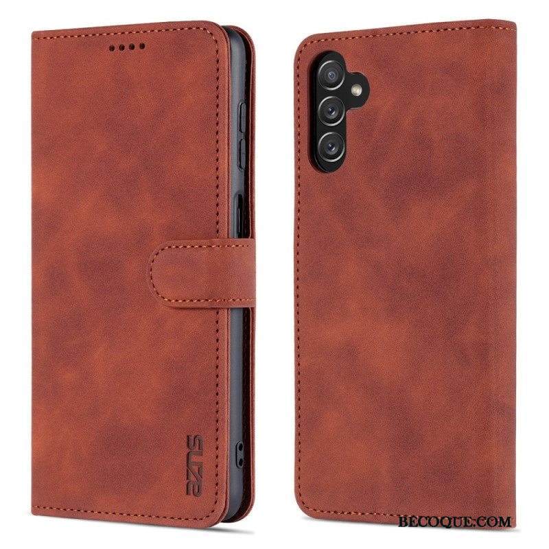 Nahkakotelo Samsung Galaxy A14 / A14 5G Klassinen Nahkaefekti Azns