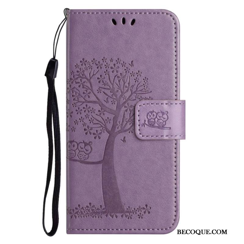 Nahkakotelo Samsung Galaxy A17 4g / 5g Puu Ja Pöllöt