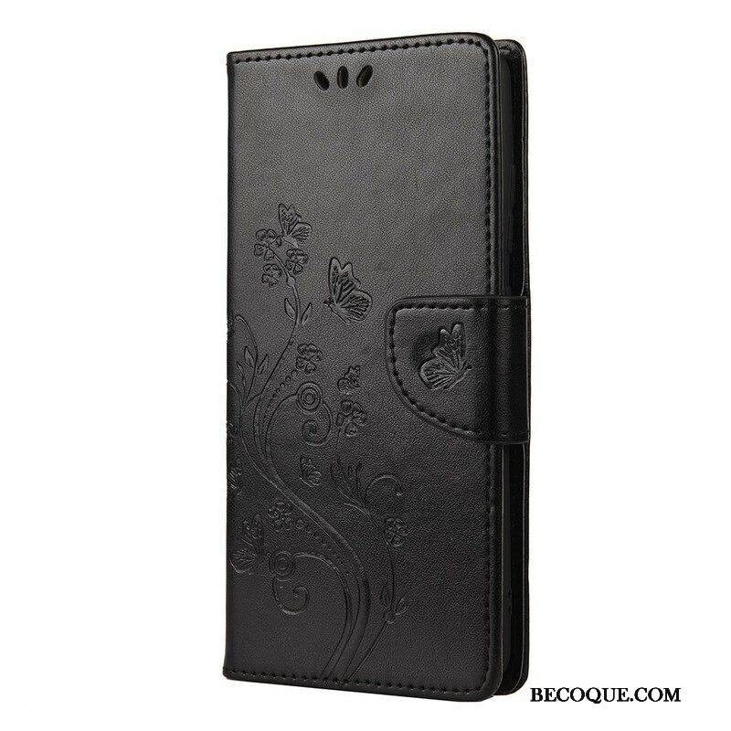 Nahkakotelo Samsung Galaxy A52 4G / A52 5G / A52s 5G Lumotut Perhoset