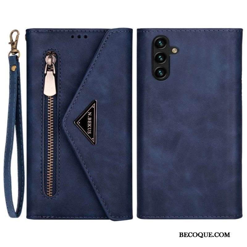 Nahkakotelo Samsung Galaxy A54 5G N.bekus Kaulanauha Ja Olkahihna