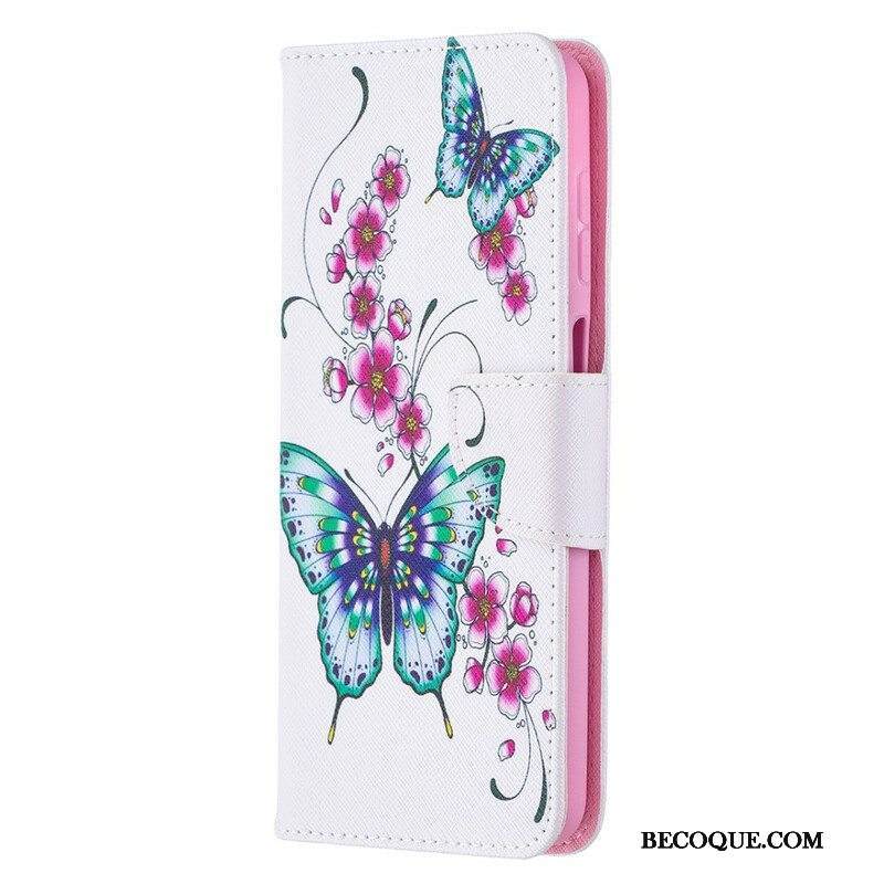 Nahkakotelo Samsung Galaxy M12 / A12 Perhosten Kuninkaat