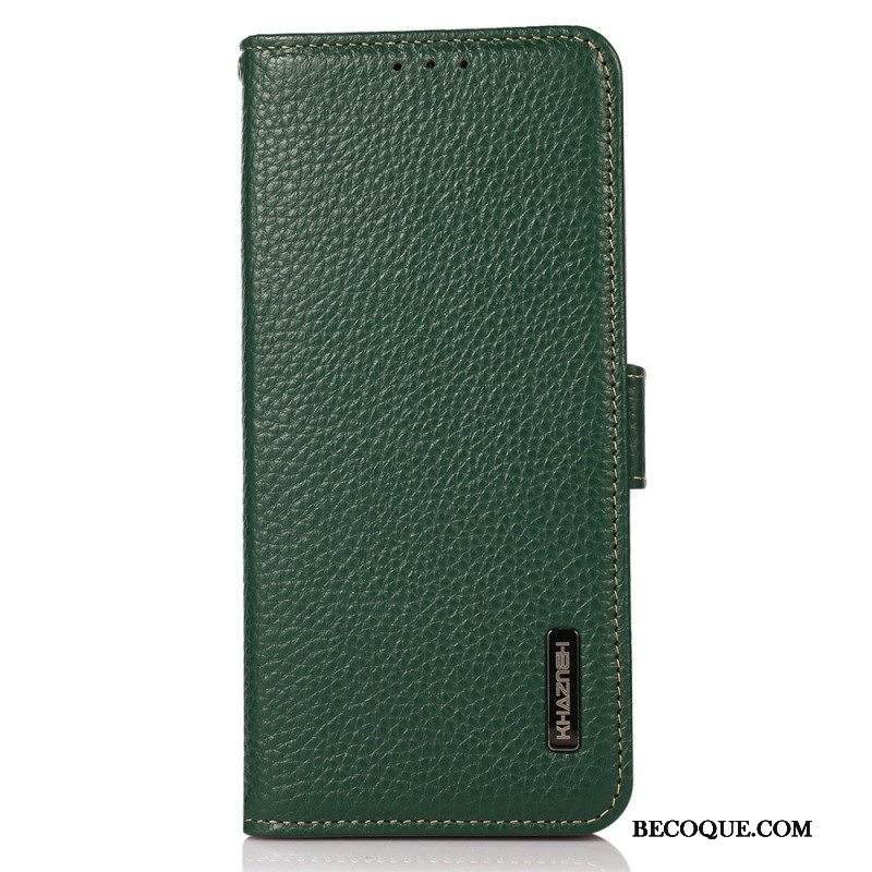 Nahkakotelo Samsung Galaxy M23 5G Litsi Nahka Khazneh Rfid