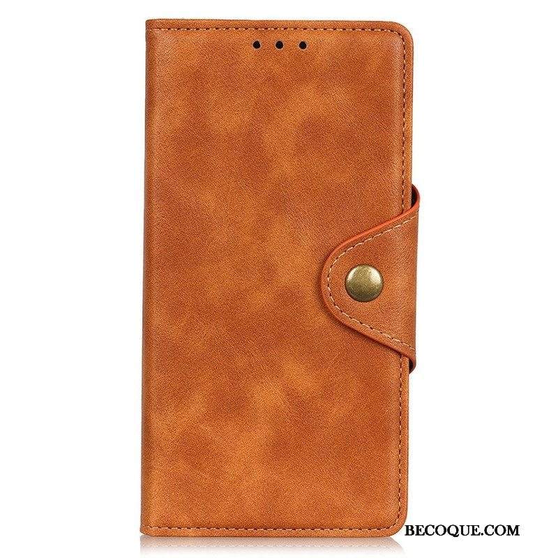 Nahkakotelo Samsung Galaxy M33 5G Keinonahkainen Nappi