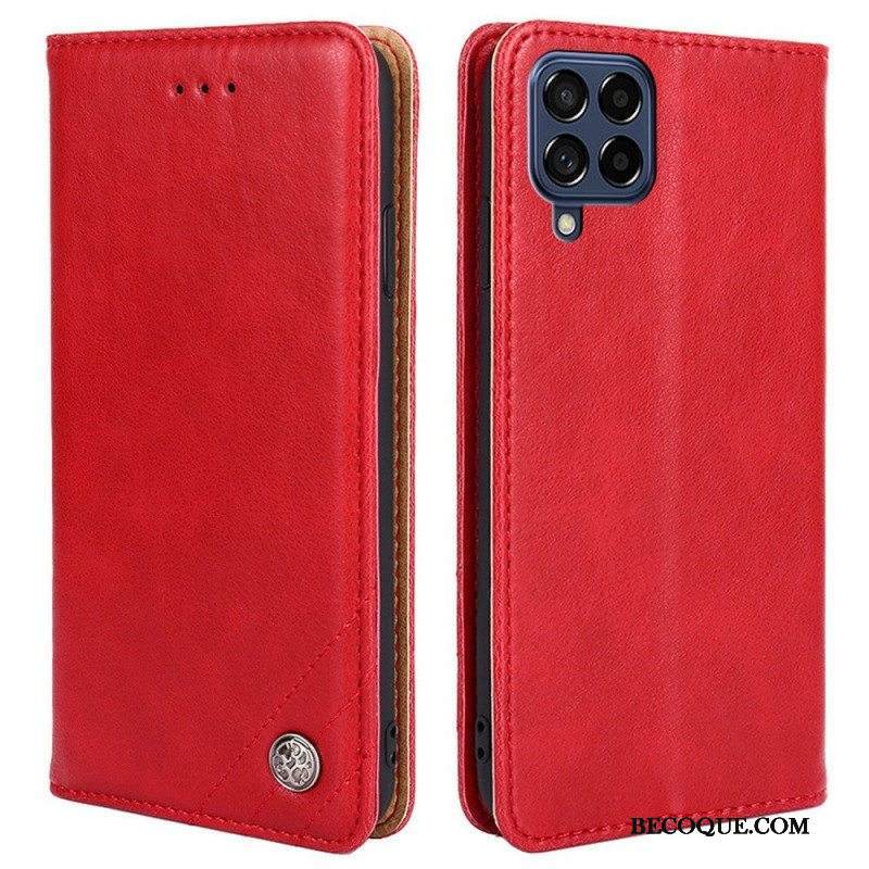 Nahkakotelo Samsung Galaxy M53 5G Koristeelliset Niitit