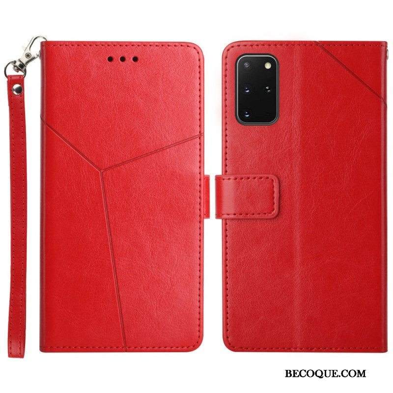 Nahkakotelo Samsung Galaxy S20 Plus / S20 Plus 5G Tyylikäs Nahkainen Geo Y -design