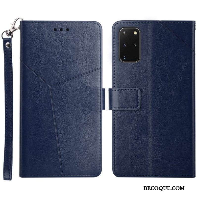 Nahkakotelo Samsung Galaxy S20 Plus / S20 Plus 5G Tyylikäs Nahkainen Geo Y -design