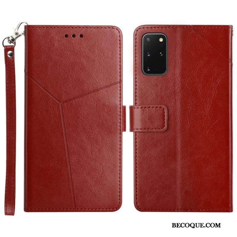 Nahkakotelo Samsung Galaxy S20 Plus / S20 Plus 5G Tyylikäs Nahkainen Geo Y -design