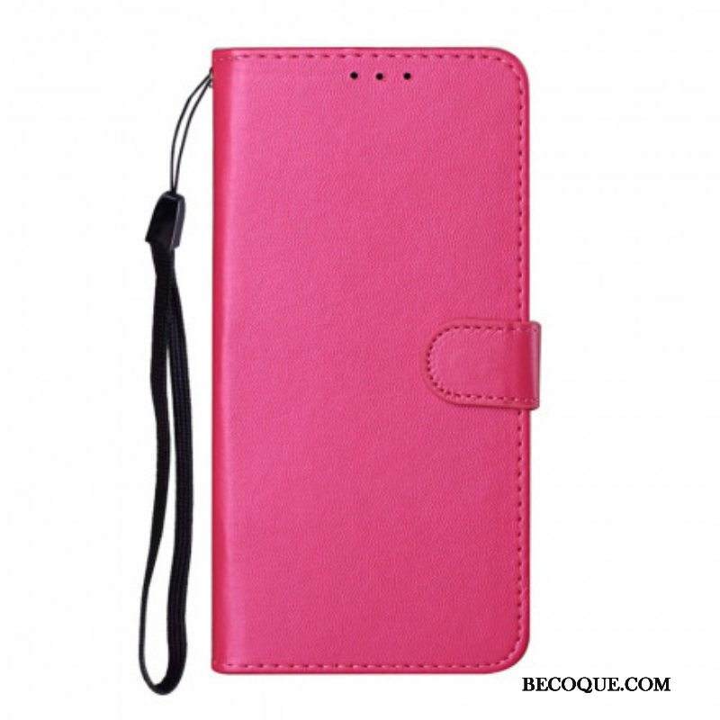 Nahkakotelo Samsung Galaxy S21 5G Ainutlaatuinen Muotoilu Kaulanauhalla