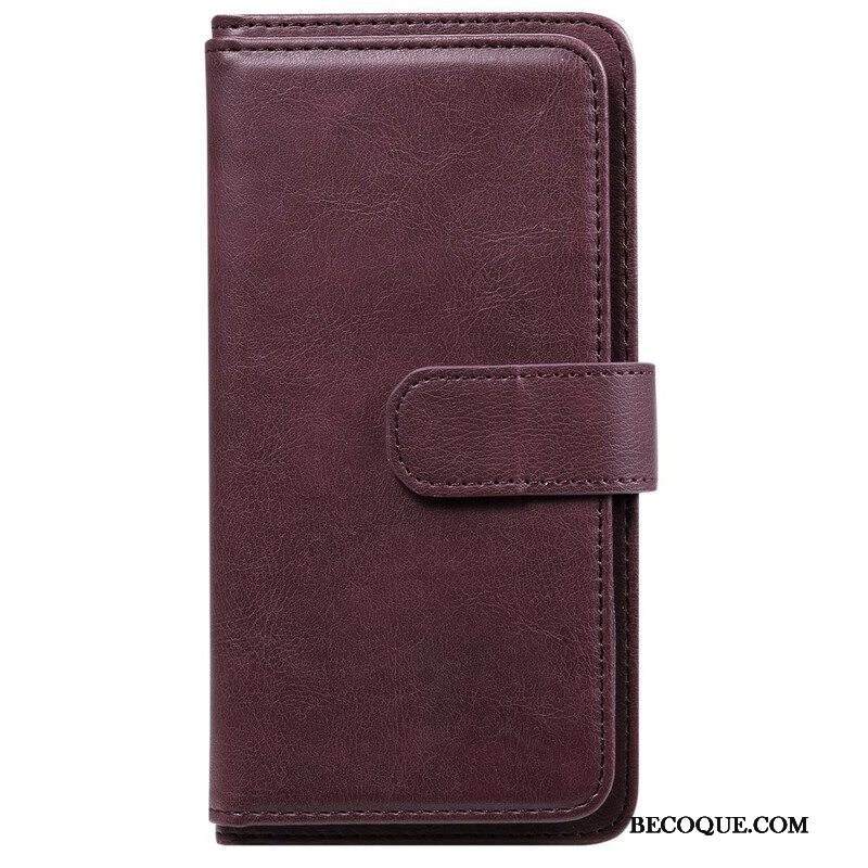 Nahkakotelo Samsung Galaxy S21 FE Keinonahkainen 10 Korttikotelo