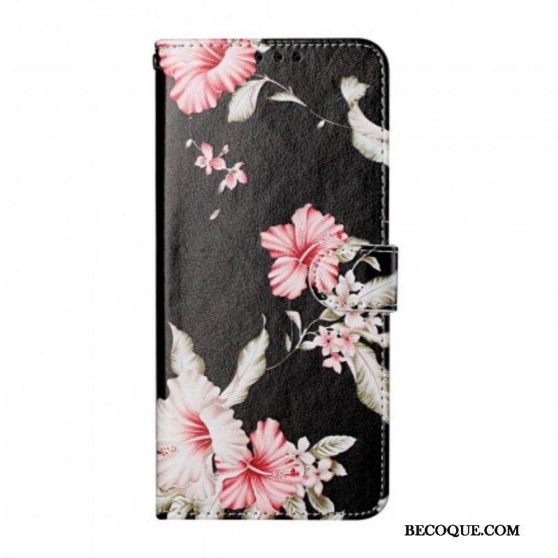 Nahkakotelo Samsung Galaxy S21 Ultra 5G Hullut Kukat