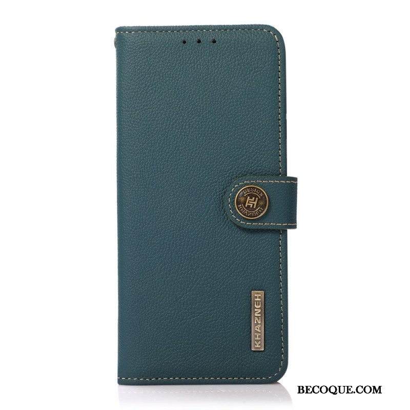 Nahkakotelo Samsung Galaxy S22 Ultra 5G Khazneh Rfid Aitoa Nahkaa