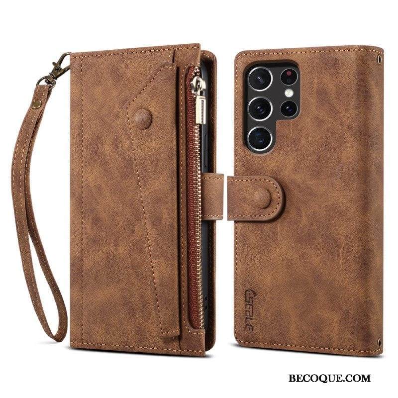 Nahkakotelo Samsung Galaxy S22 Ultra 5G Monitoimitoiminnot