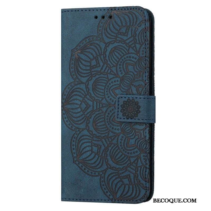 Nahkakotelo Samsung Galaxy S23 5G Suojaketju Kuori Strappy Mandala