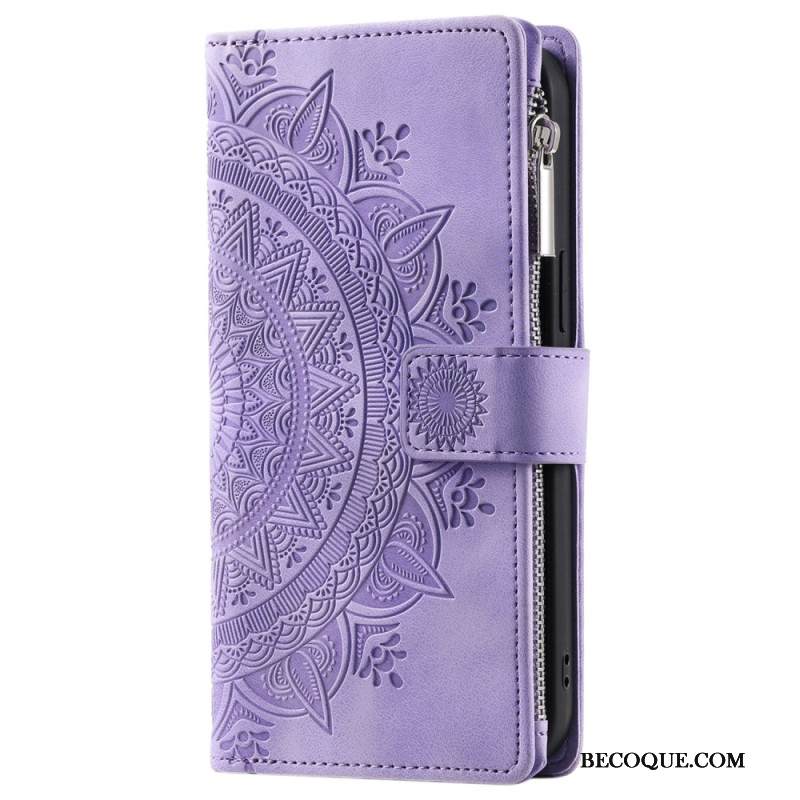 Nahkakotelo Samsung Galaxy S24 Fe Mandala Mokkanahkaefekti