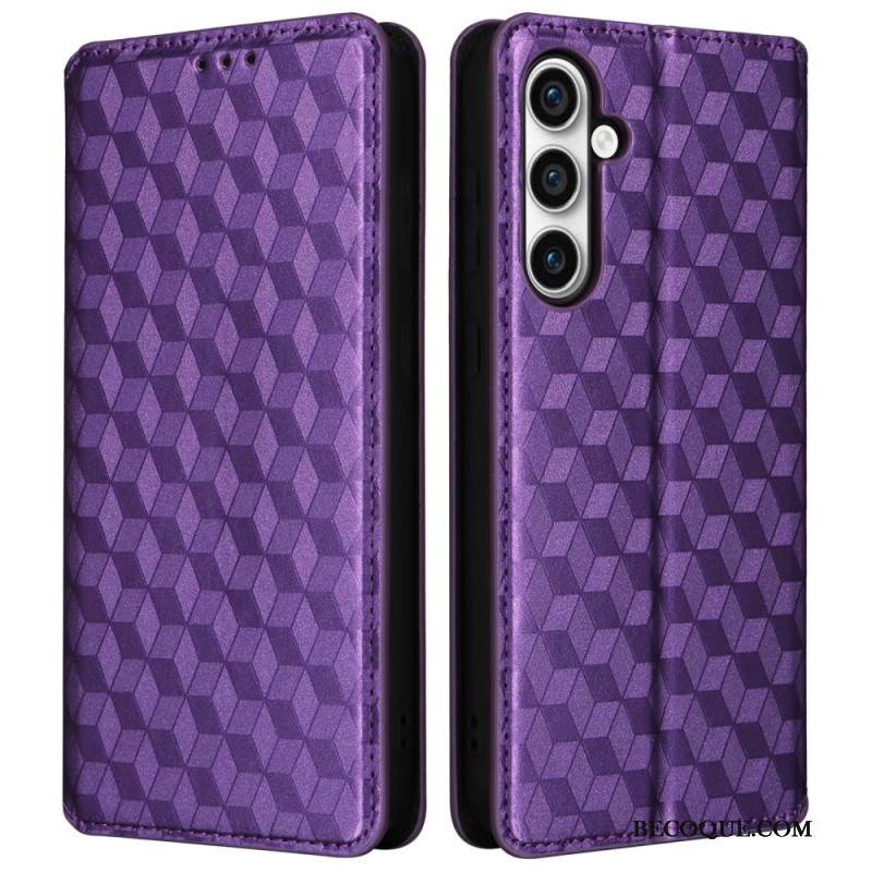 Nahkakotelo Samsung Galaxy S24 Fe Timanttikuvio