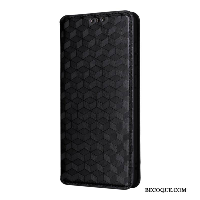 Nahkakotelo Samsung Galaxy S25 5g Edge 3d-kuutiot Suojakuori