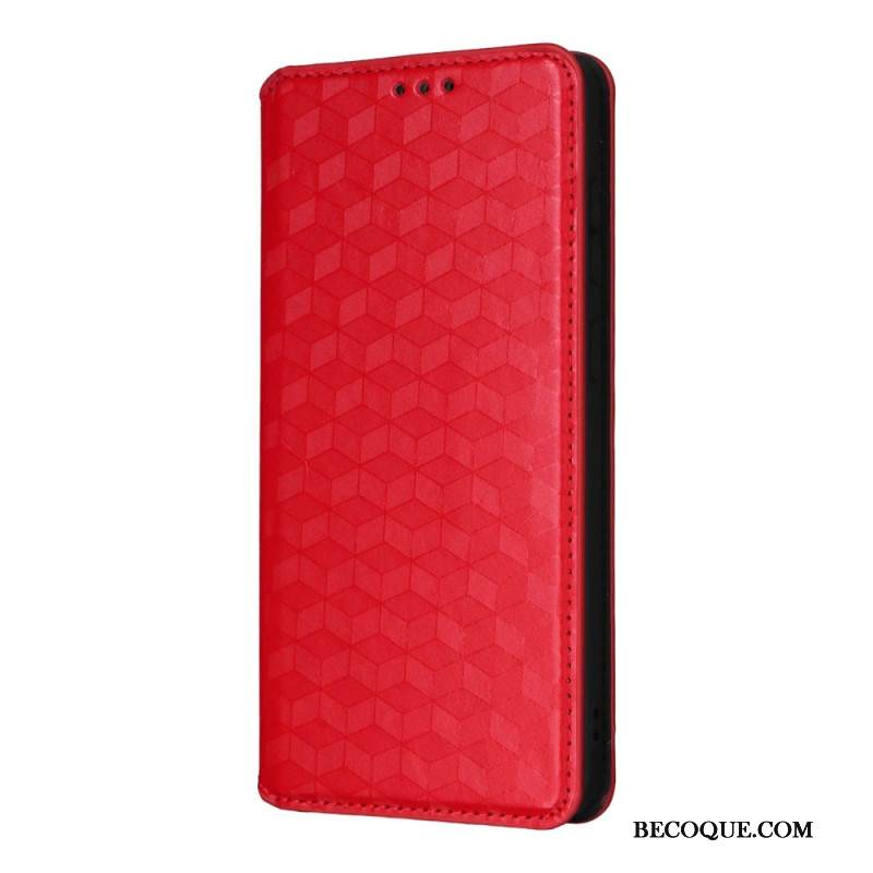 Nahkakotelo Samsung Galaxy S25 5g Edge 3d-kuutiot Suojakuori