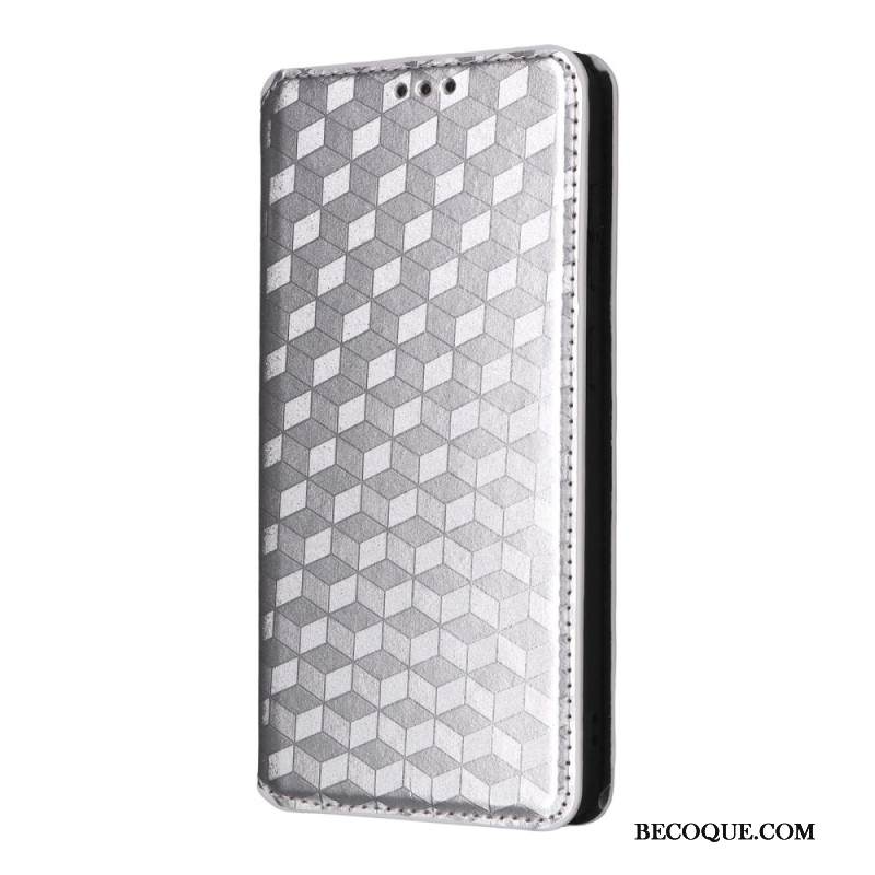 Nahkakotelo Samsung Galaxy S25 5g Edge 3d-kuutiot Suojakuori