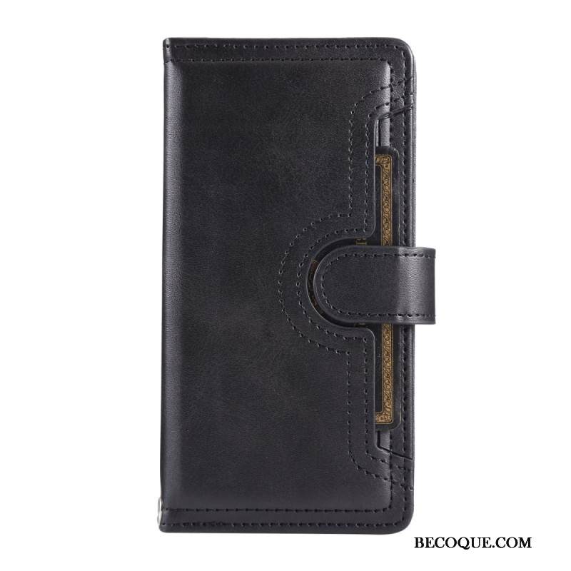 Nahkakotelo Samsung Galaxy S25 5g Edge Magneettinen Lompakko Ja Kaulanauha