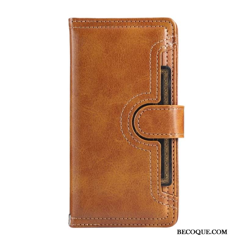 Nahkakotelo Samsung Galaxy S25 5g Edge Magneettinen Lompakko Ja Kaulanauha