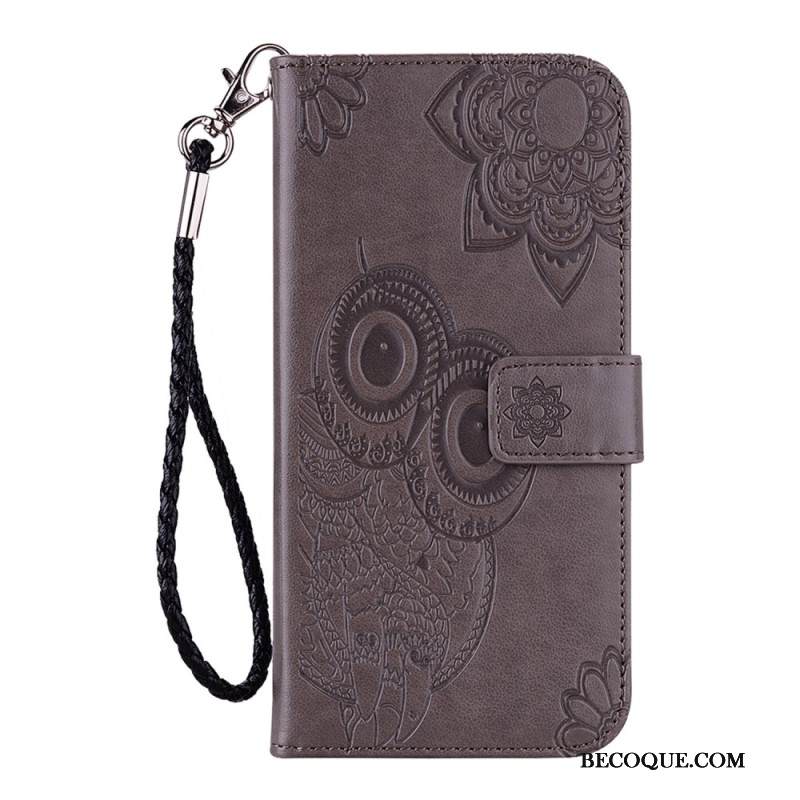 Nahkakotelo Samsung Galaxy S25 5g Edge Pöllöt Ja Hihna