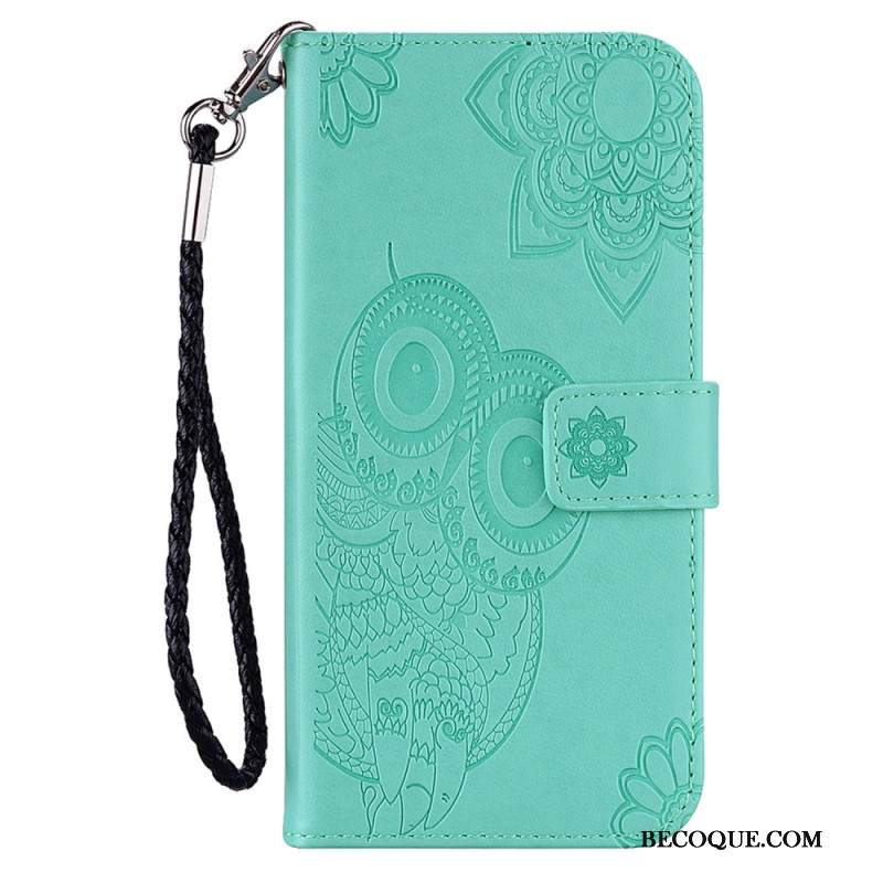 Nahkakotelo Samsung Galaxy S25 5g Edge Pöllöt Ja Hihna