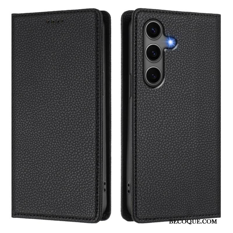 Nahkakotelo Samsung Galaxy S25 5g Litsikuvioinen Rfid-esto