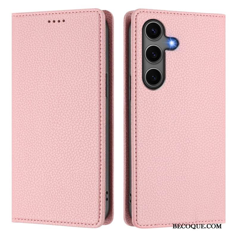 Nahkakotelo Samsung Galaxy S25 5g Litsikuvioinen Rfid-esto