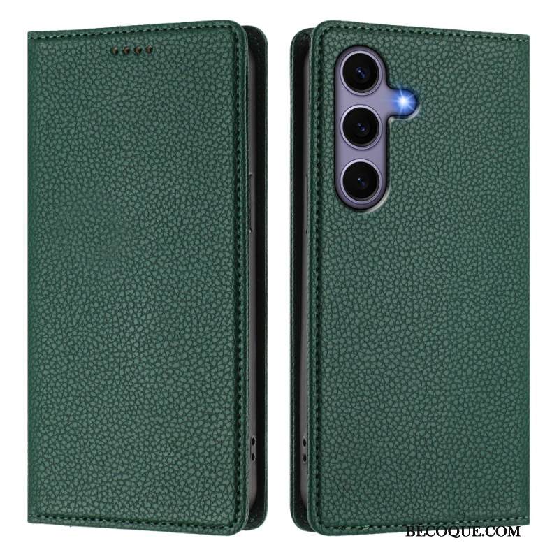 Nahkakotelo Samsung Galaxy S25 5g Litsikuvioinen Rfid-esto