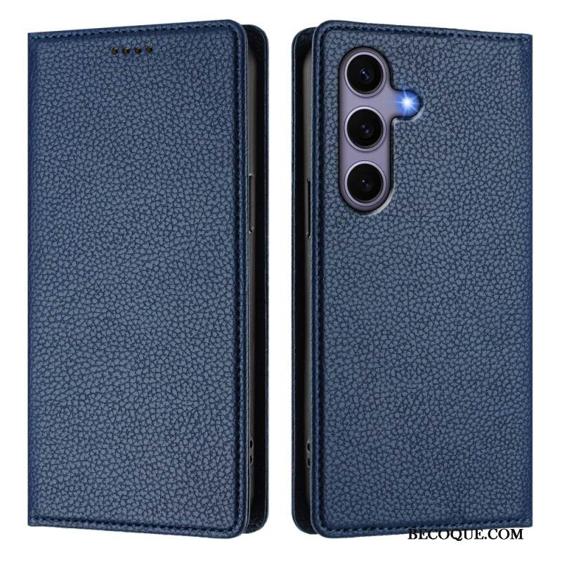 Nahkakotelo Samsung Galaxy S25 5g Litsikuvioinen Rfid-esto