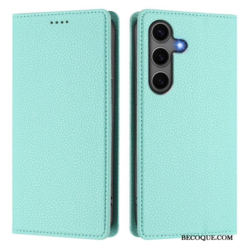 Nahkakotelo Samsung Galaxy S25 5g Litsikuvioinen Rfid-esto