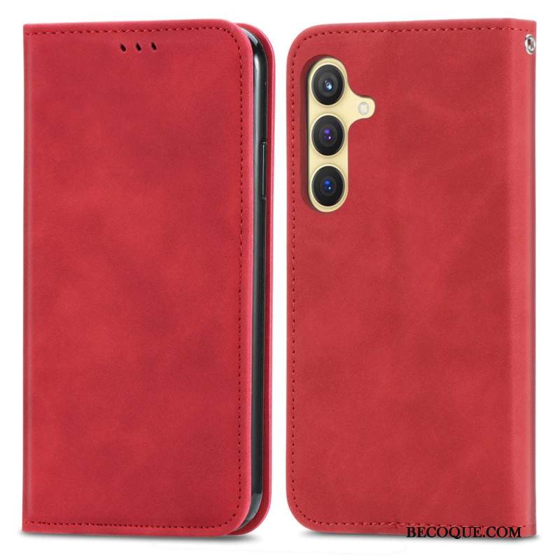 Nahkakotelo Samsung Galaxy S25 5g Mokkanahkakuvioinen Kuvio Suojakuori