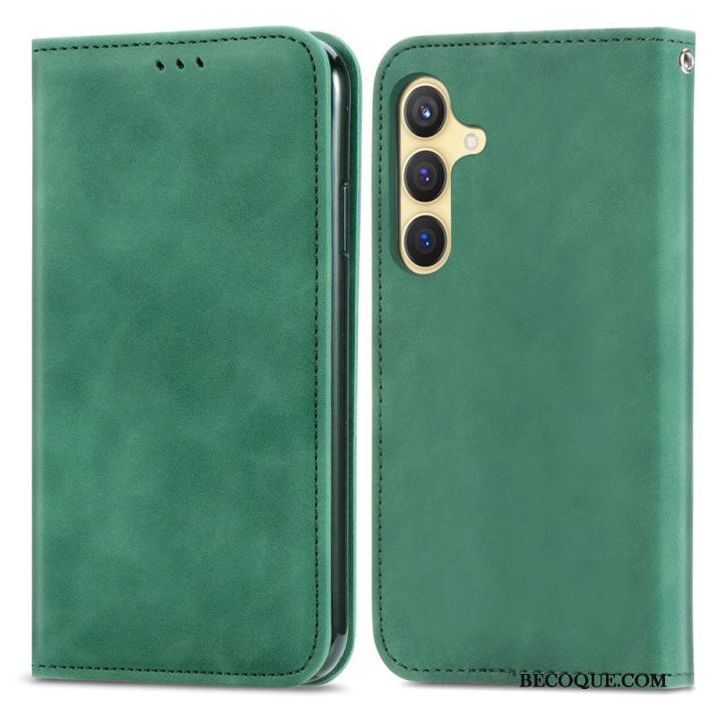 Nahkakotelo Samsung Galaxy S25 5g Mokkanahkakuvioinen Kuvio Suojakuori