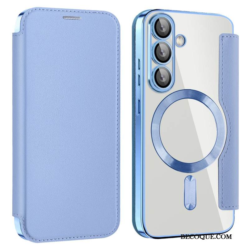 Nahkakotelo Samsung Galaxy S25 5g Nahkaefekti Yhteensopiva Magsafen Ja Rfid-suojauksen Kanssa Suojakuori