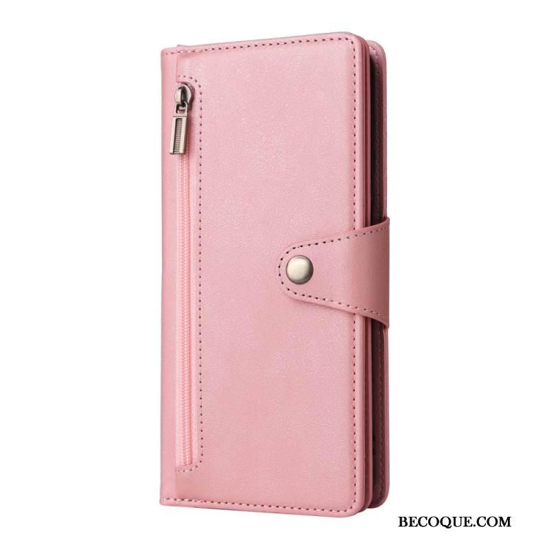 Nahkakotelo Samsung Galaxy S25 Fe Lompakko Vetoketjulla