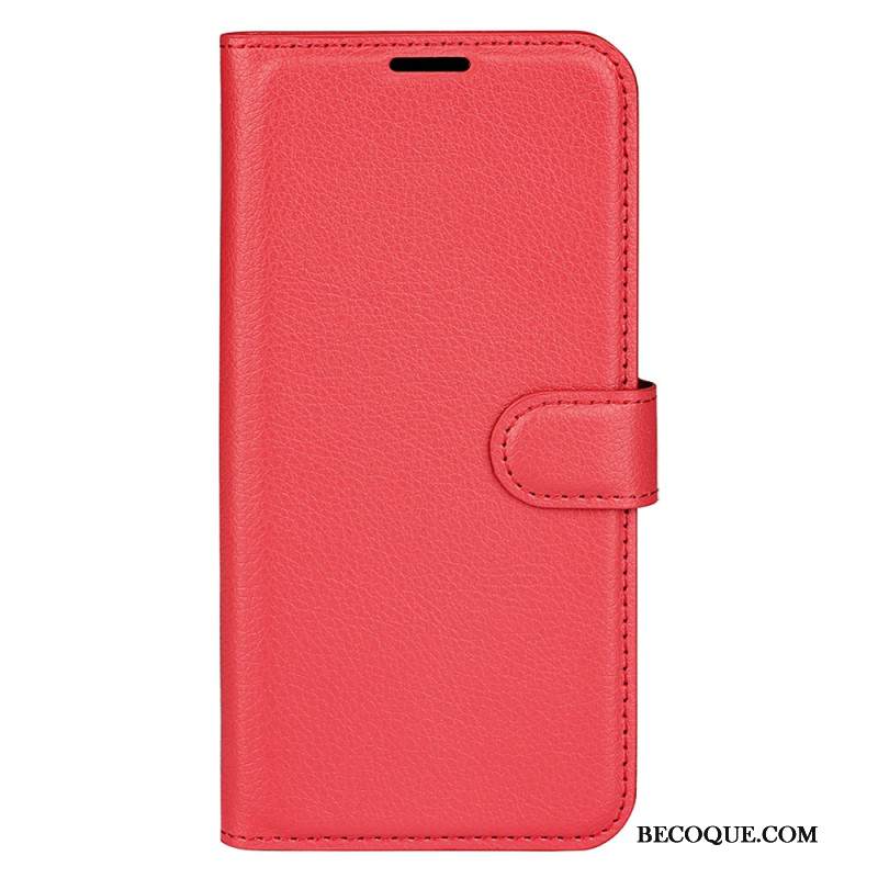 Nahkakotelo Samsung Galaxy S25 Plus 5g Klassinen Litsikuvioinen Keinonahka