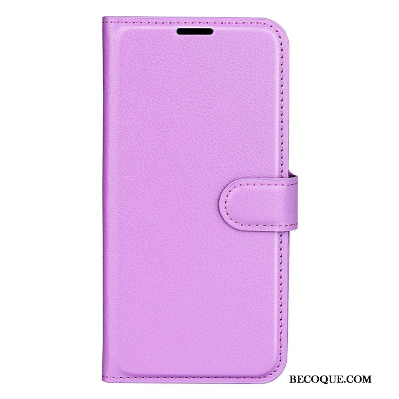 Nahkakotelo Samsung Galaxy S25 Plus 5g Klassinen Litsikuvioinen Keinonahka