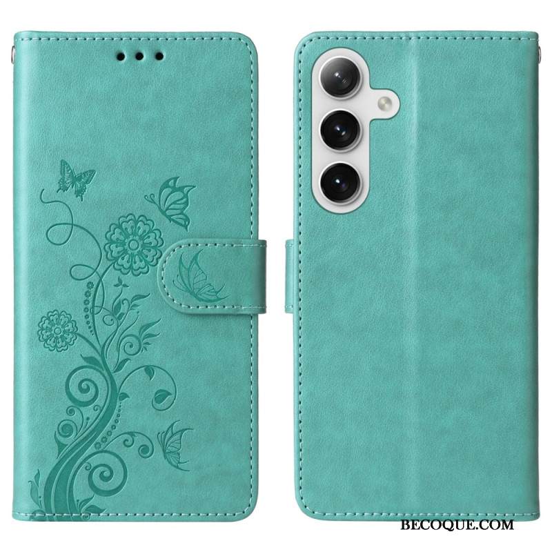 Nahkakotelo Samsung Galaxy S25 Plus 5g Pieniä Kukkia