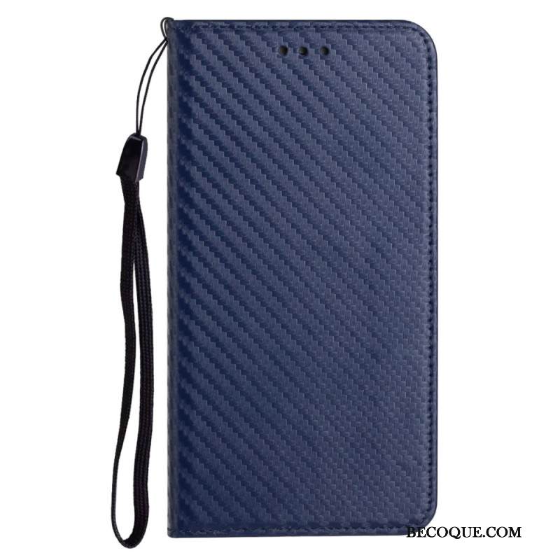 Nahkakotelo Samsung Galaxy S25 Ultra 5g Hiilikuitu Hihnalla Suojakuori