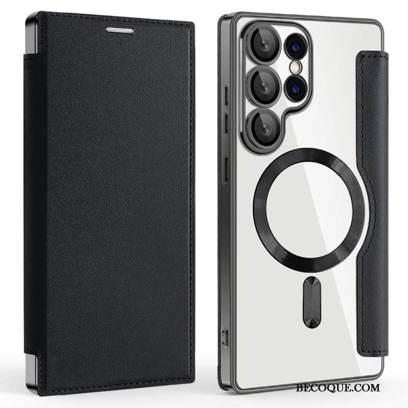 Nahkakotelo Samsung Galaxy S25 Ultra 5g Magsafe-yhteensopiva Rfid-suojatun Nahkakuvion Kanssa